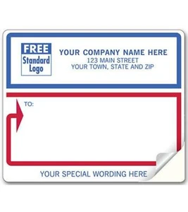 1200 Versandetiketten, weiß mit rot und blau, NEBS Deluxe # 12688-1 Laser/Inkjet - Bild 1 von 1