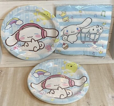 Sanrio Cinnamoroll 40 件派对包(20 盘和 20 张餐巾纸)美国卖家 — 第 1/3 张图片