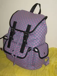 Borsa zaino Candie's stampa a pois bordo nero - nuova con etichette vendita al dettaglio $60,00 #AS35 - Foto 1 di 6