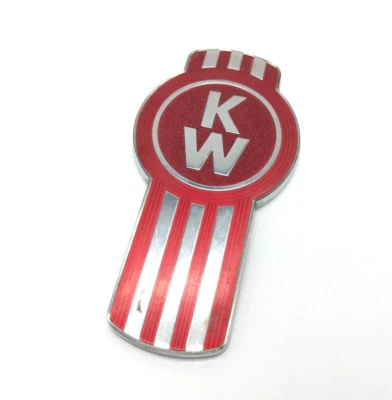 Kenworth L53-1002 REV-D KW Logo Hood Emblem 8" - Image 1 of 4