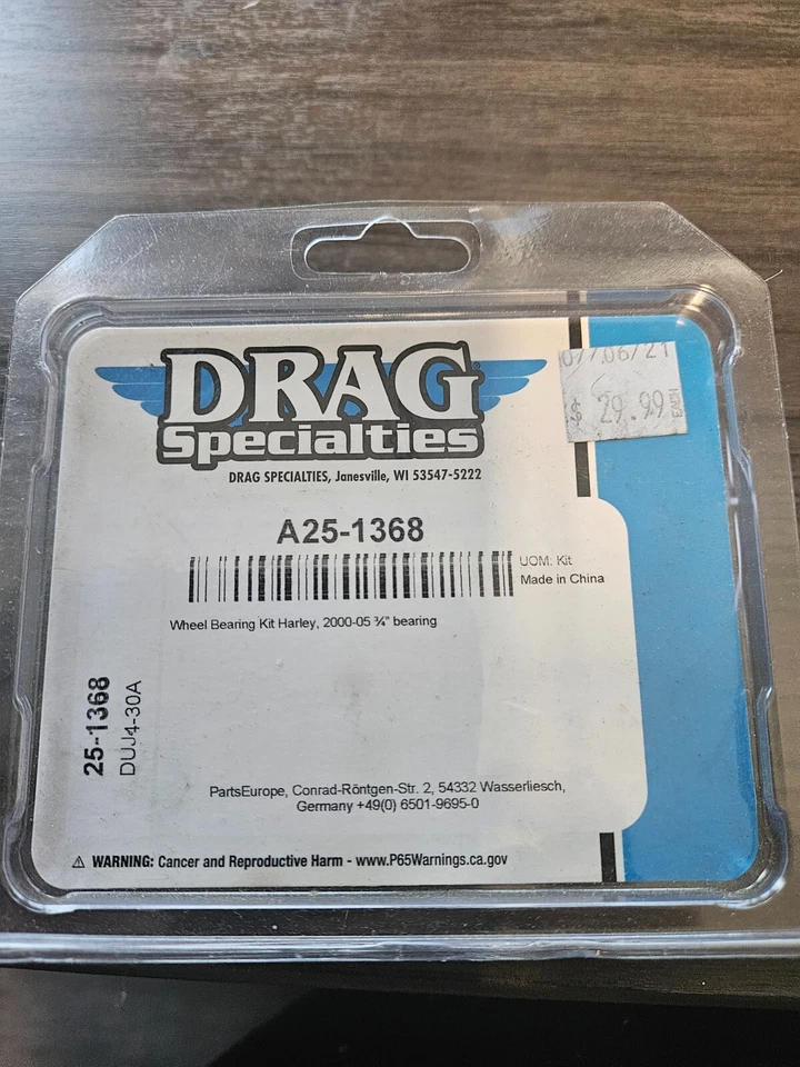 Drag Specialties - 25-1368 - Kit de cojinete y sello de rueda, 3/4 pulgadas ID Foto 1 de 1