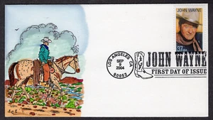 2004 Actor JOHN WAYNE (3876) - Frank Ellis Colored FDC NP257 - Picture 1 of 1