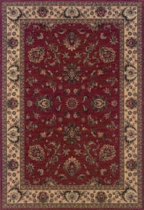 Red Persien Vines Leaves Flowers Floral Area Rug Round 311C3 - Aprx 6' x 6' - Picture 1 of 1