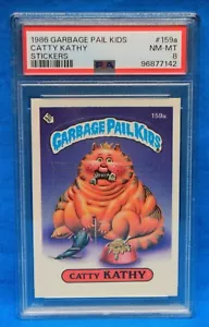 1986 GARBAGE PAIL KIDS # 159a CATTY KATHY PSA 8 NM-MT # 96877142 STICKERS - Picture 1 of 2