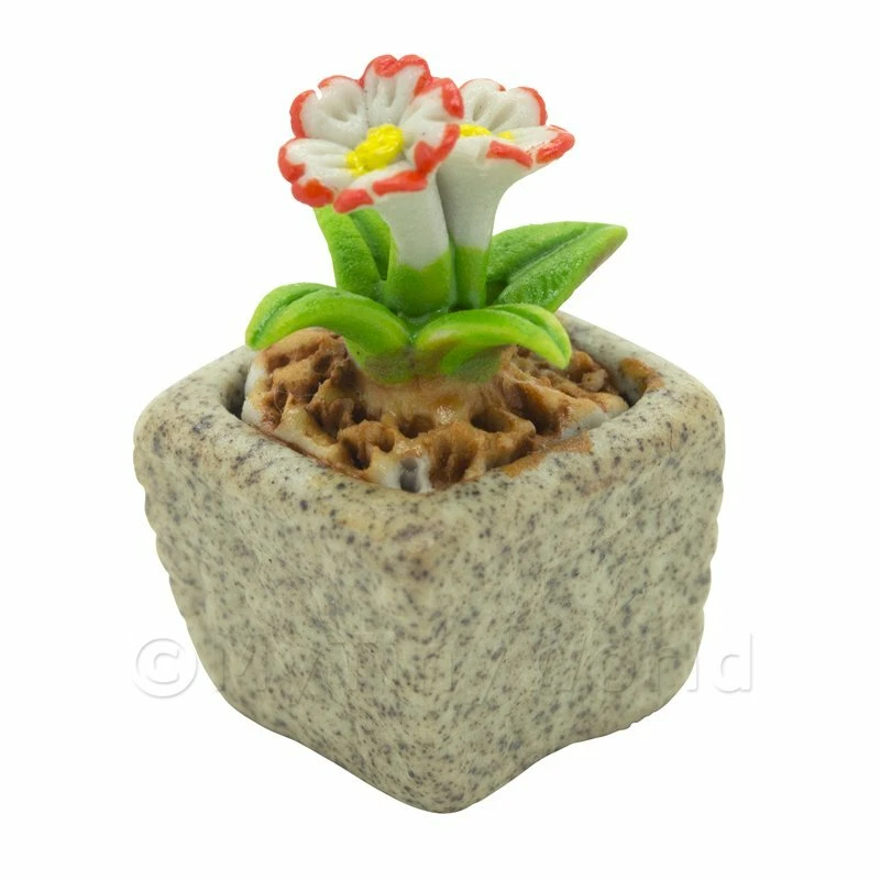 Miniatura Fatto a Mano Doppio Colorato IN Ceramica A Fiore - Immagine 1 di 1