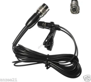 BLACK PRO TIE CLIP LAPEL LAVALIER MICROPHONE MIC FOR AUDIO TECHNICA - Picture 1 of 6