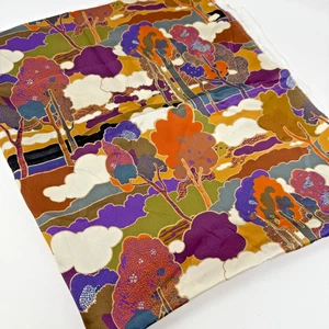 Liberty of London 100%  Silk Satin  "Prospect Road"  Fabric 3/4 Yard Piece - Picture 1 of 11