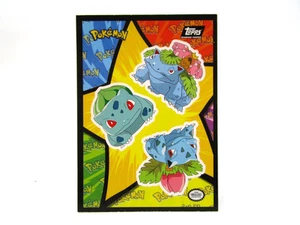 Topps 1999 Pokemon The Movie Sticker Insert Card Bulbasaur Ivysaur Venusaur - Picture 1 of 5
