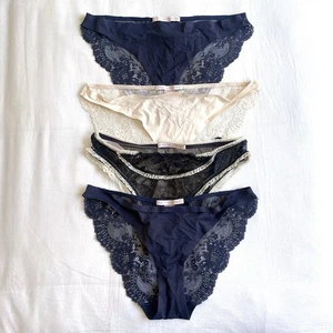 Stella McCartney Medium Panties 4 Pairs Navy Black Beige New No Tags - Foto 1 di 18