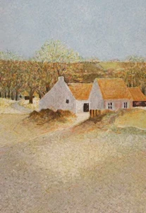Andre Bourrie L'anville au Village - France Serigraph on Paper - Picture 1 of 1