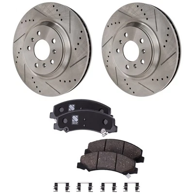 Front Brake Disc Rotors and Pads Kit for Chevy Sedan Chevrolet Impala Limited - Image 1 of 4