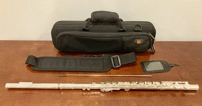 Flauta enchapada en plata Communhardt 2SP con estuche Protec Slimline Foto 1 de 4