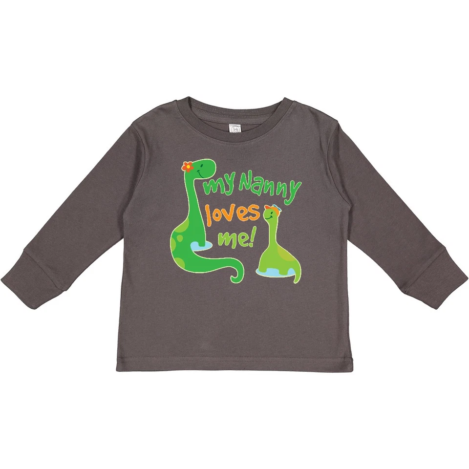 Linda camiseta de manga larga Inktastic My Nanny Loves Me nieto dinosaurio niño pequeño Foto 1 de 1