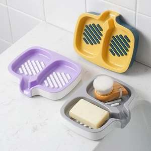 Doppellagige Seifenkiste Seifenablage Badbedarf Seifenaufbewahrungsbox - Bild 1 von 15