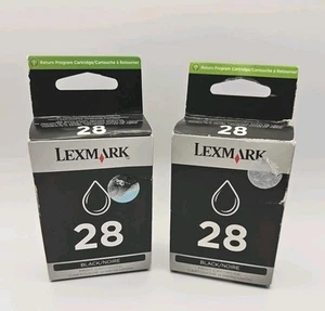 Genuine Lexmark 28 2PK Ink Cartridges X Series X5340 X5495 Z Series NEW - Picture 1 of 2