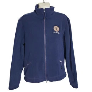 Weatherproof Garment Co. Womens Jacket Medium Fleece Full Zip Blue Illinois Patc - Picture 1 of 11