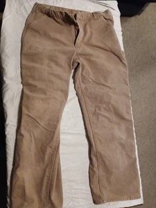 Carhartt Carpenter Hose Herren 36x30 B111-BRN Original Fit Flanell gefüttert  - Bild 1 von 7