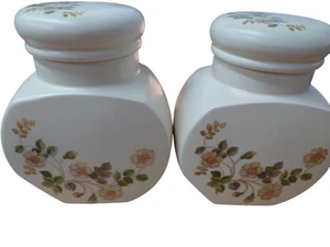 Autumn Leaves Cannisters x 2 Bundle Marks & Spencer Kitchen Cream Floral Lids - Picture 1 of 9