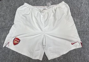 Nike Arsenal Athletic Football Soccer Shorts White Large - Picture 1 of 7