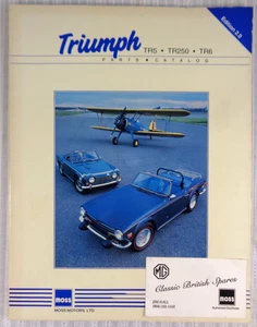 Triumph Moss Motors Ltd Parts Catalog TR5 TR6 TR250 1992 VG! - Picture 1 of 4