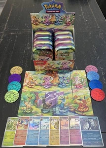 Pokemon Prismatic Evolutions Mini Tin Full Set (8) EMPTY Tins Holo Rare Cards - Picture 1 of 4