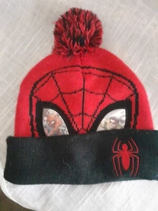 Spiderman Boys Knit Hat With Pom Pom Official Marvel Winters Coming Acrylic - Picture 1 of 3