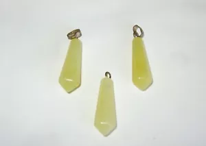 - Kristalltherapie Stein Anhänger - Pendel P - GELBE JADE - Bild 1 von 1