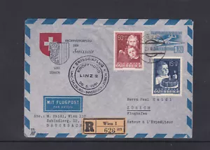 Portorichtige Drucksachen Reco Flugpost Zensuriert Eröffnungsflug Swissair 1951 - Foto 1 di 3