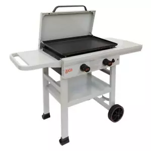 LOCO Classic 26" Propane Flat Top Grill/Griddle w/ 2-Burner + Grease Pan Chalk - Picture 1 of 7
