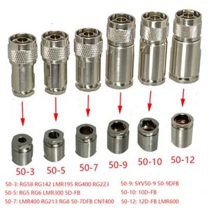 Stecker N Stecker Stecker Klemme für RG58/RG8X/RG5/RG8/9D-FB/10D-FB/12D-FB - Bild 1 von 8