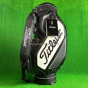 Titleist Golf Mid Size Cart Bag 9.5 x 47 inch 6-way Divider Black / White Mens - Picture 1 of 18