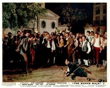 The Naked Maja Original Lobby Card Anthony Franciosa Goya fighting duel 1958