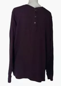 Camisa para hombre Banana Republic XL manga larga tejida Henley púrpura - Imagen 1 de 4