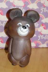 VINTAGE Mischka Sowjetischer Olympia Bär Maskottchen Gummi TOP - Bild 1 von 3