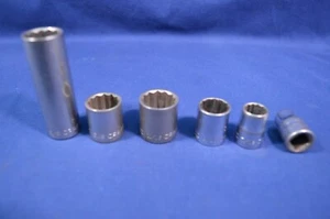 6 Craftsman Sockets 3/8" Drive, deep 5/8, 11/16, 7/16, 9/16, 5/8 - Picture 1 of 5