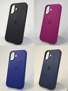 Coque silicone véritable Apple iPhone 16 avec MagSafe - Couleurs ASST - Occasion - Photo 1 sur 17