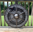Medieval 24 Inch Wooden Viking Round Shield Handcrafted Battle Ready Shield Wall