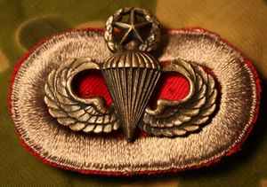 Selten Sterling Krew gepunzt Airborne Master Fallschirmspringer Sprungflügel Abzeichen 503. - Bild 1 von 8