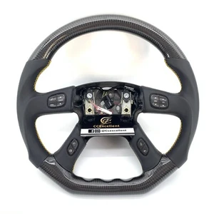 For 2003-2007 Hummer H2 Gmc Yukon silverado real carbon fiber steering wheel - Picture 1 of 9