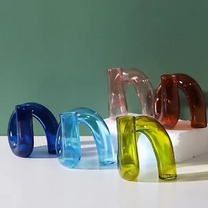 Dekorative Glas Vase Vintage 60s 70s Mid-Century Modern Glass Space Age Retro - Bild 1 von 17