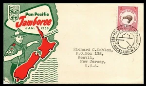 Scouts PAN PACIFIC JAMBOREE AUCKLAND PICTORIAL CANCEL ON NEW ZEALAND 1959 C0VER - Picture 1 of 2