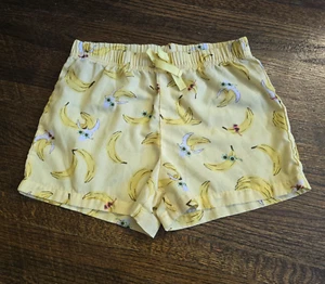 Old Navy Girls Size XL (14-16) Pajama Lounge Shorts Yellow Bananas - Picture 1 of 6