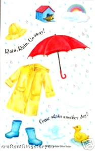 Sandylion RAIN RAIN GO AWAY Scrapbook Maxi Stickers. A 61 Out of Print Design - Picture 1 of 1