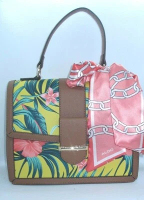 Bolso de mano ALDO RODOLF asa superior marrón desbordamiento Foto 1 de 4