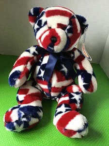 Patriotischer Teddybär "FREEDOM" Vintage von Mary Meyer - Bild 1 von 9