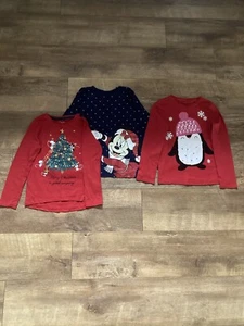 Girls Christmas Tops Size 7-8years - Picture 1 of 4