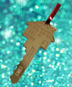 Personalisierte Weihnachtsdeko in Schlüsselform New Home 2024 - Bild 1 von 9