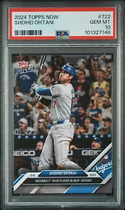 SHOHEI OHTANI 2024 Topps Now #722 1st 50/50 Player PSA 10 Gem Mint Dodgers - Bild 1 von 2