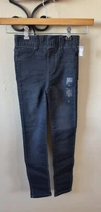 Evsie Girl's Jegging High Rise Jeans Size 9 Long Brand New Black Elastic Waist - Picture 1 of 6