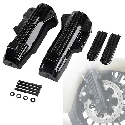 Upper Fork Slider Accents Lower Fork Covers For Harley Street Glide Road King Foto 1 de 4
